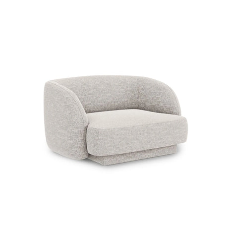 Miley Sessel mit Bezug in Chenille (Haga06) in Hellgrau, 103x90 cm – Bild 3