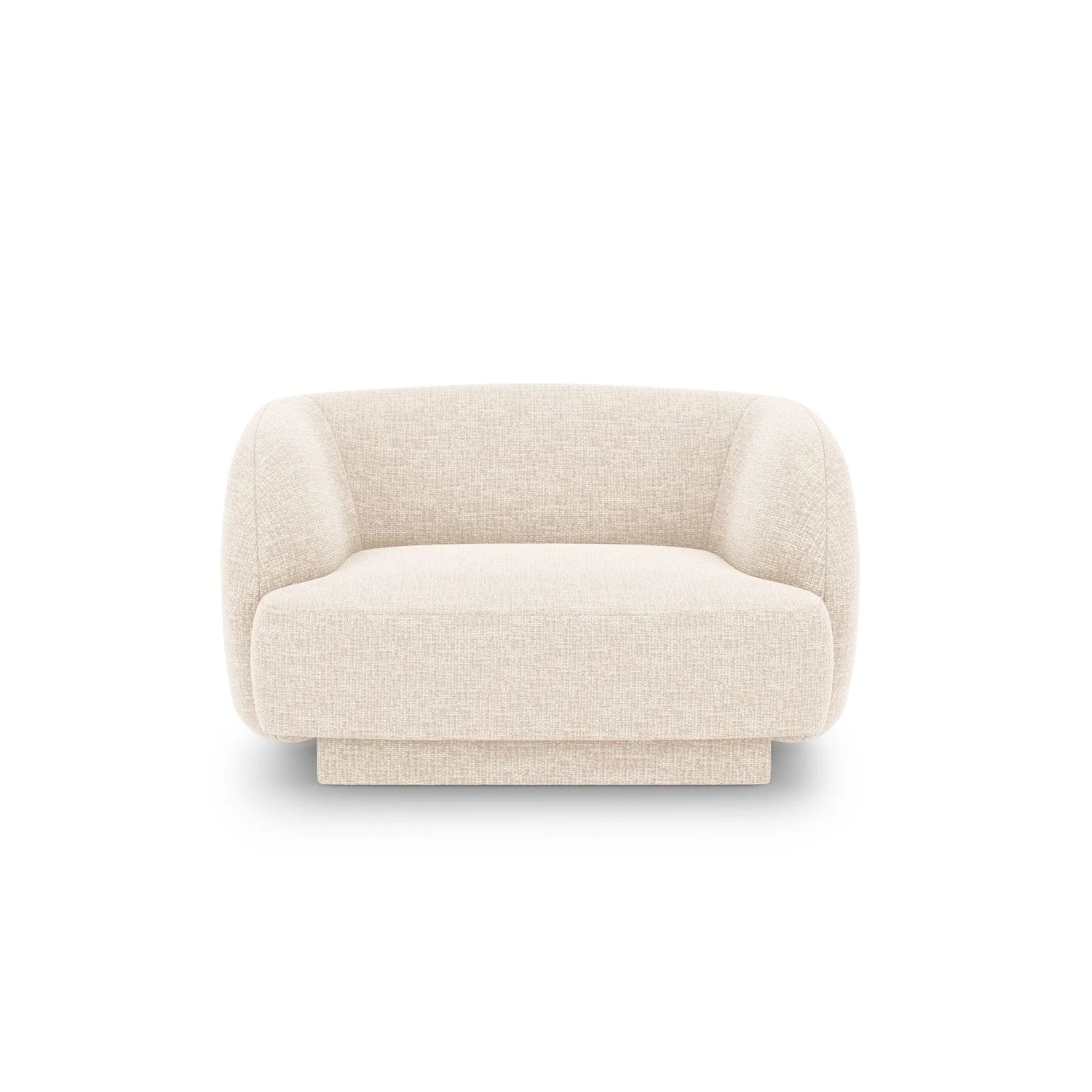 Miley Sessel mit Bezug in Chenille (Haga23) in Leichtes Beige, 103x90 cm – Bild 1