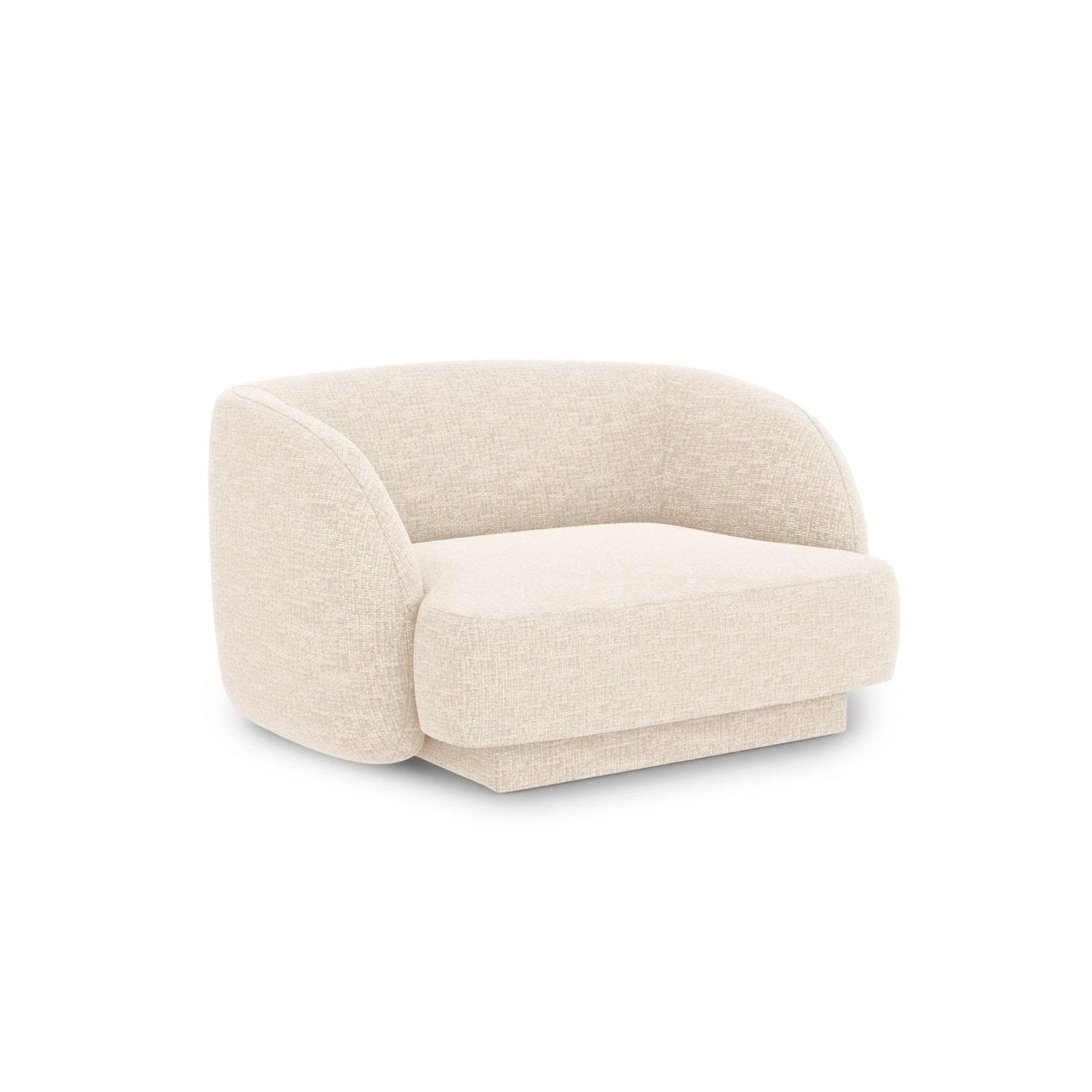 Miley Sessel mit Bezug in Chenille (Haga23) in Leichtes Beige, 103x90 cm – Bild 3