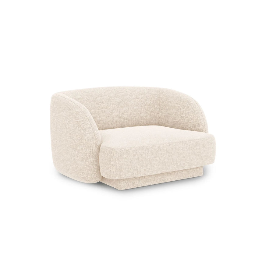 Miley Sessel mit Bezug in Chenille (Haga23) in Leichtes Beige, 103x90 cm – Bild 3