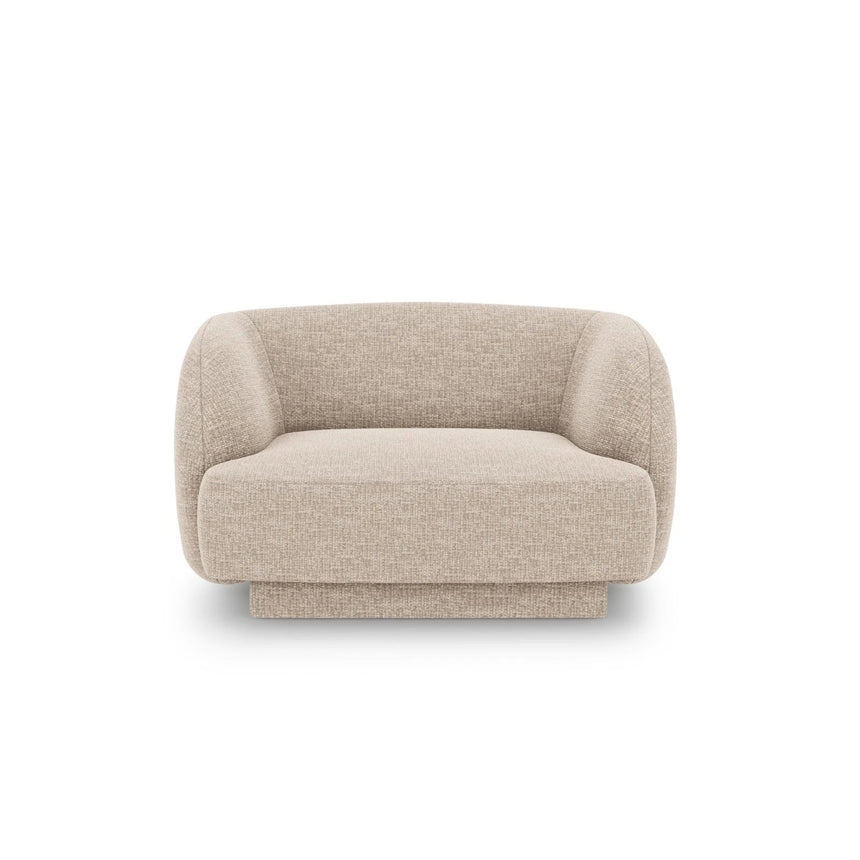 Miley Sessel mit Bezug in Chenille (Haga30) in Beige, 103x90 cm – Bild 1