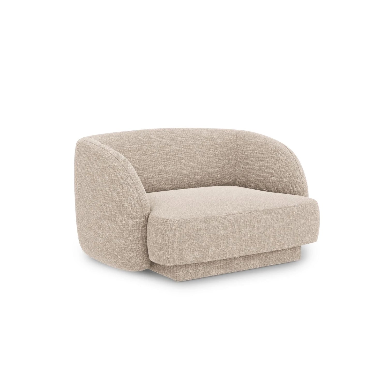 Miley Sessel mit Bezug in Chenille (Haga30) in Beige, 103x90 cm – Bild 3