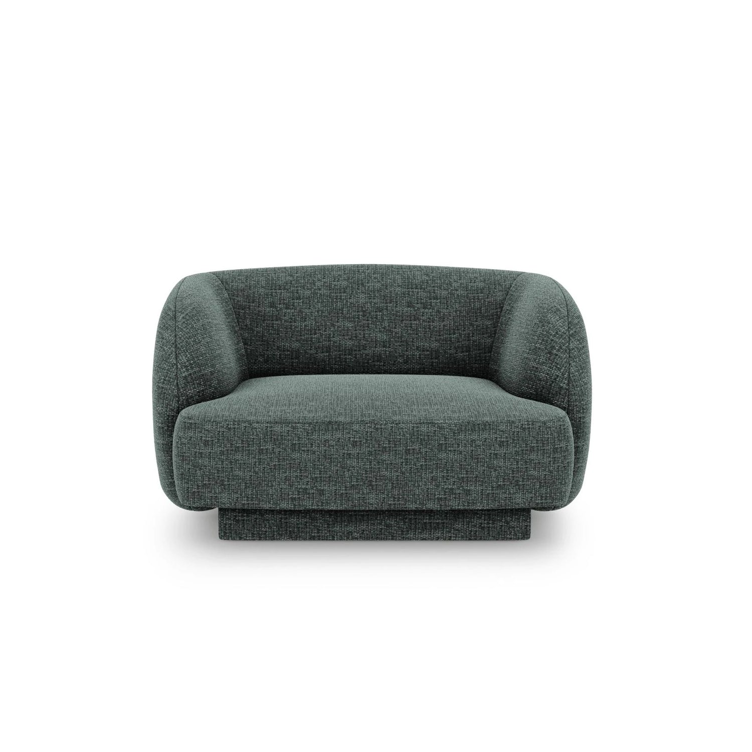 Miley Sessel mit Bezug in Chenille (Haga78) in Petrol, 103x90 cm – Bild 1