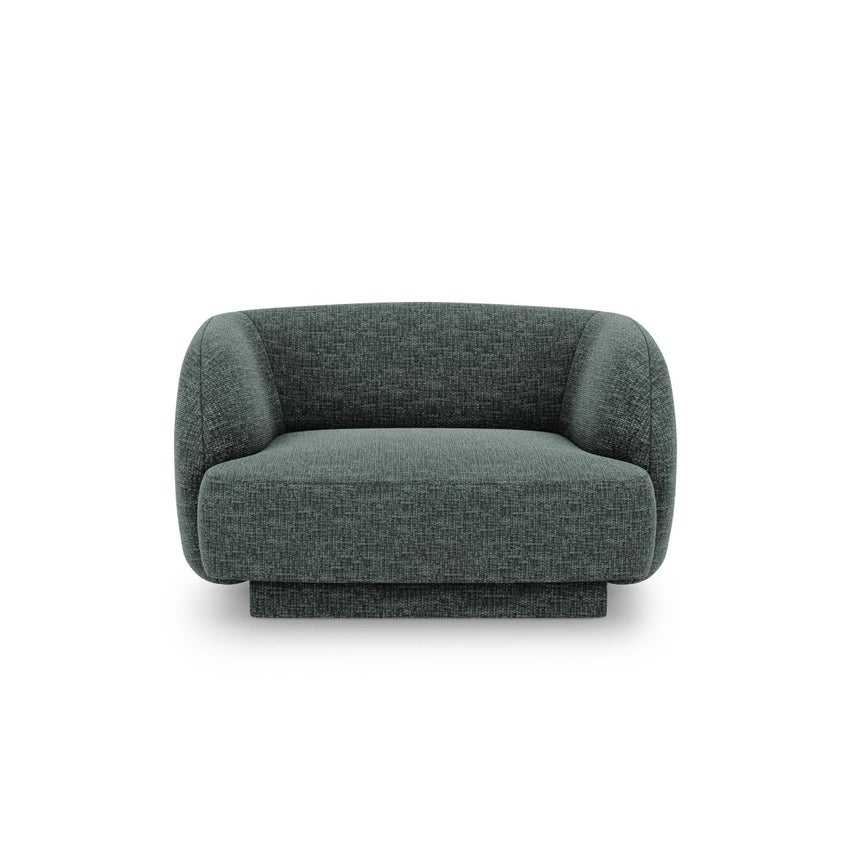 Miley Sessel mit Bezug in Chenille (Haga78) in Petrol, 103x90 cm – Bild 1