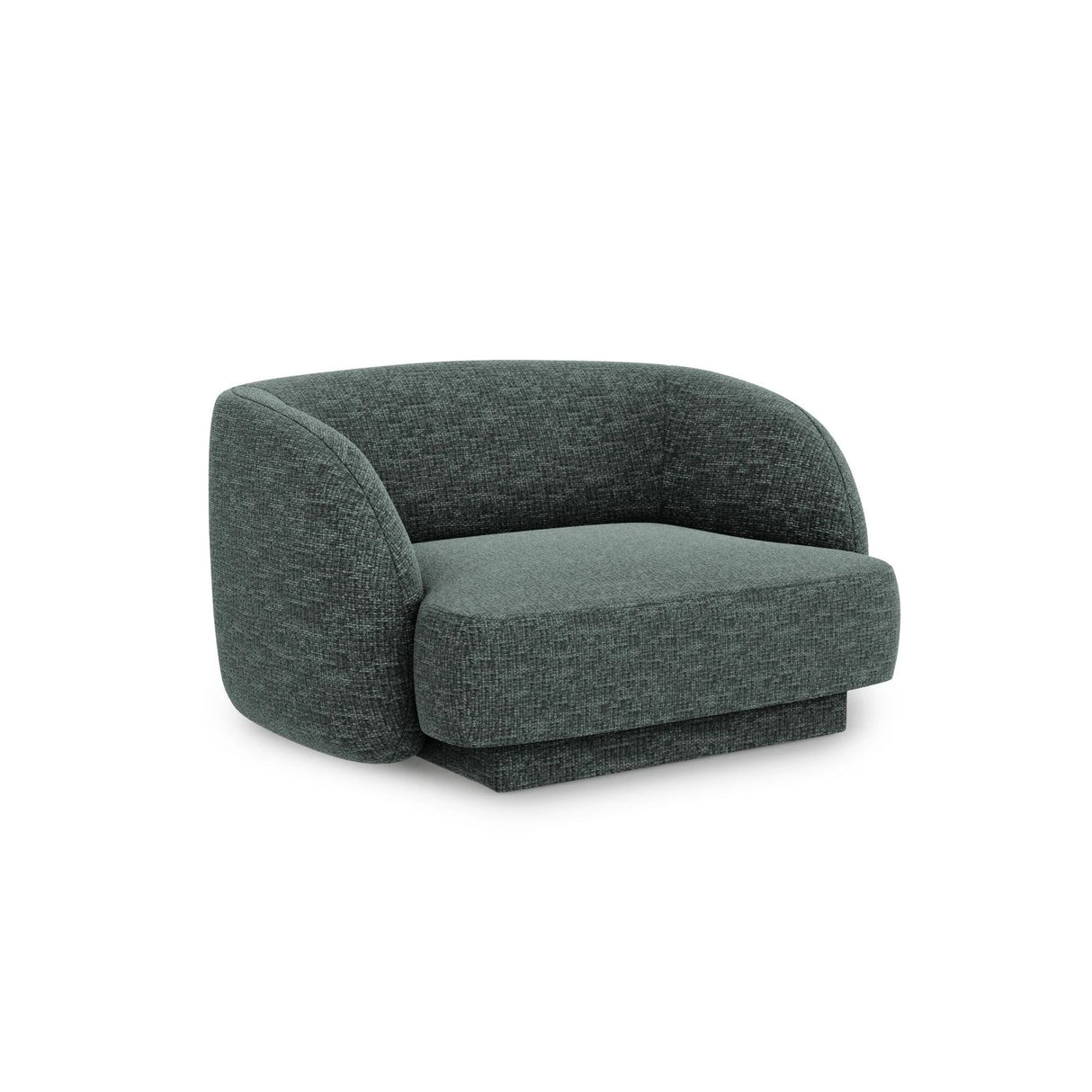 Miley Sessel mit Bezug in Chenille (Haga78) in Petrol, 103x90 cm – Bild 3