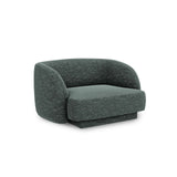 Miley Sessel mit Bezug in Chenille (Haga78) in Petrol, 103x90 cm – Bild 3