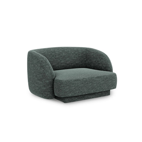 Miley Sessel mit Bezug in Chenille (Haga78) in Petrol, 103x90 cm – Bild 3