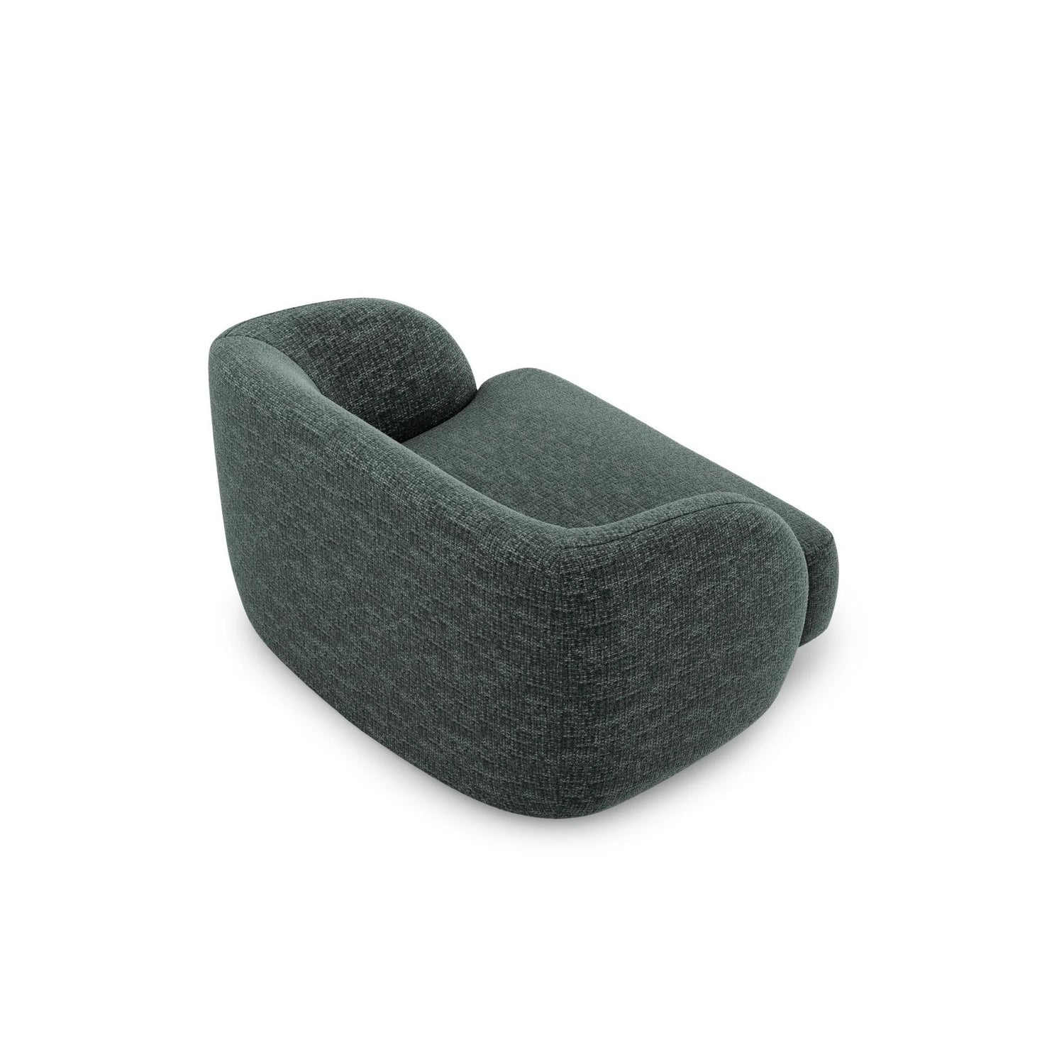 Miley Sessel mit Bezug in Chenille (Haga78) in Petrol, 103x90 cm – Bild 4