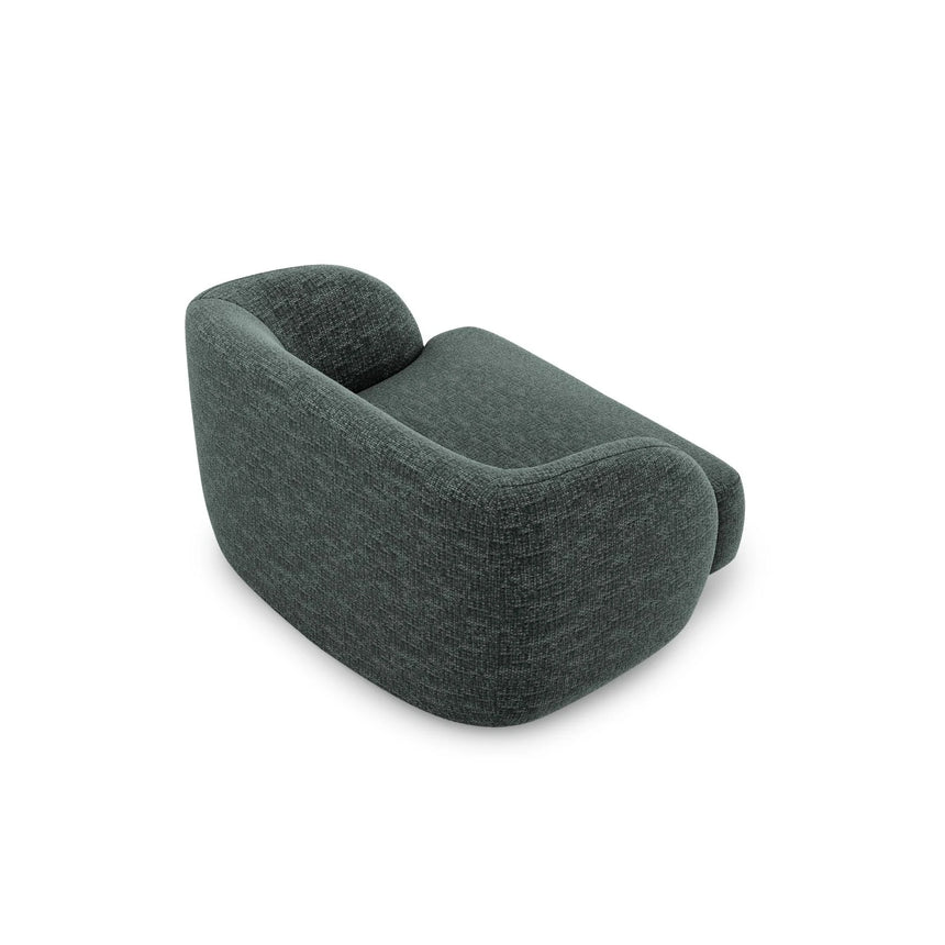 Miley Sessel mit Bezug in Chenille (Haga78) in Petrol, 103x90 cm – Bild 4
