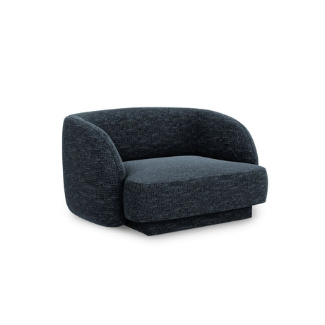 Miley Sessel mit Bezug in Chenille (Haga86) in Königsblau, 103x90 cm – Bild 3