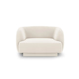 Miley Sessel mit Bezug in Samt (Blu22) in Leichtes Beige, 103x90 cm – Bild 1