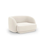 Miley Sessel mit Bezug in Samt (Blu22) in Leichtes Beige, 103x90 cm – Bild 3