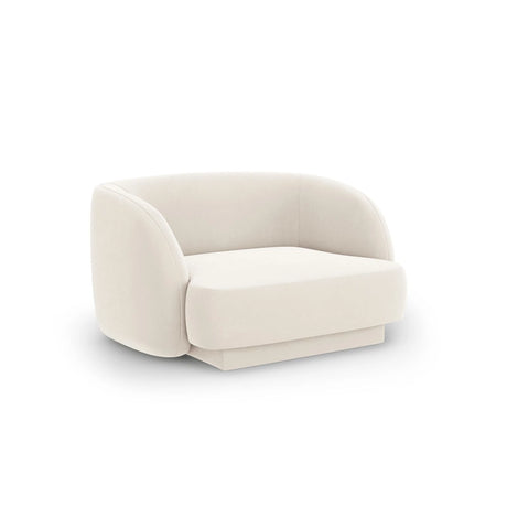 Miley Sessel mit Bezug in Samt (Blu22) in Leichtes Beige, 103x90 cm – Bild 3