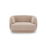 Miley Sessel mit Bezug in Samt (Blu40) in Cappuccino, 103x90 cm – Bild 1