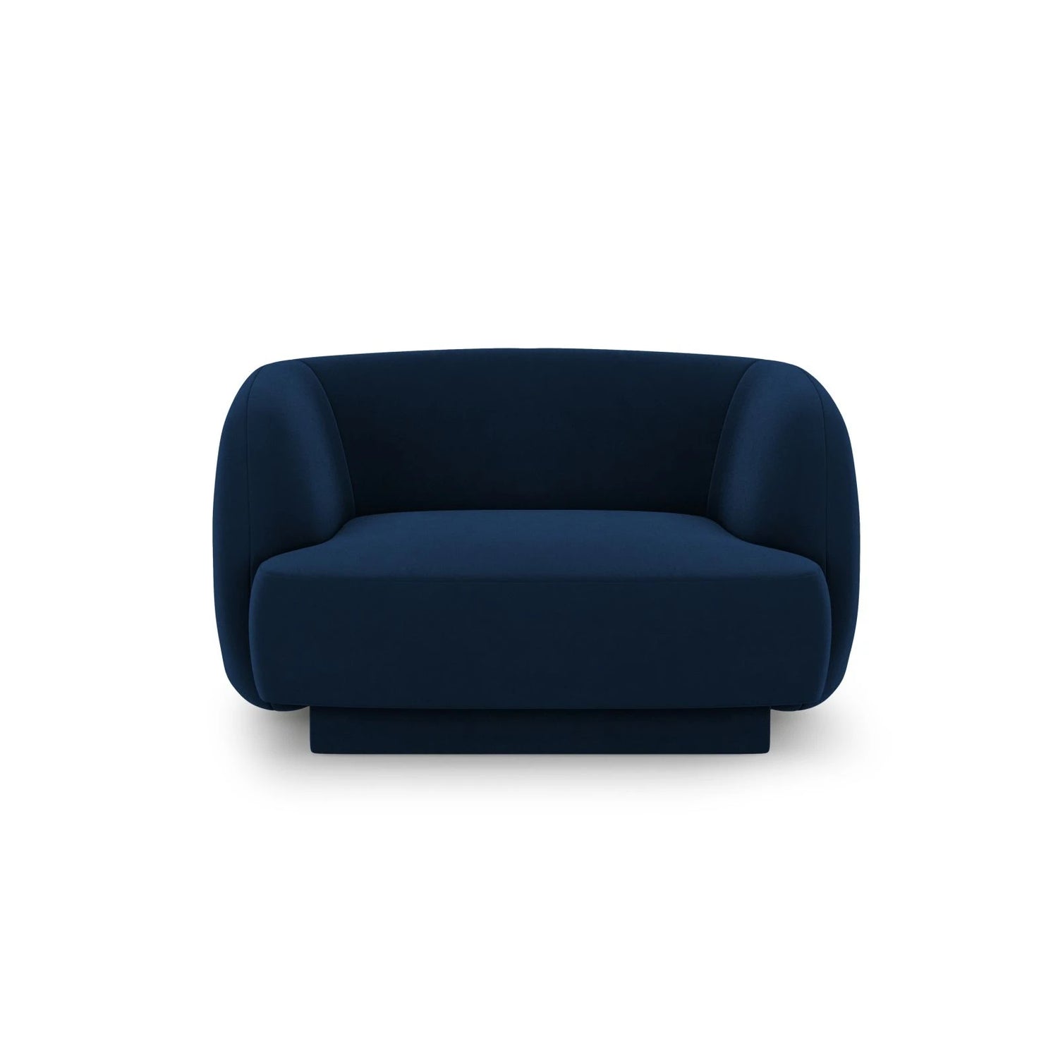 Miley Sessel mit Bezug in Samt (Blu86) in Königsblau, 103x90 cm – Bild 1