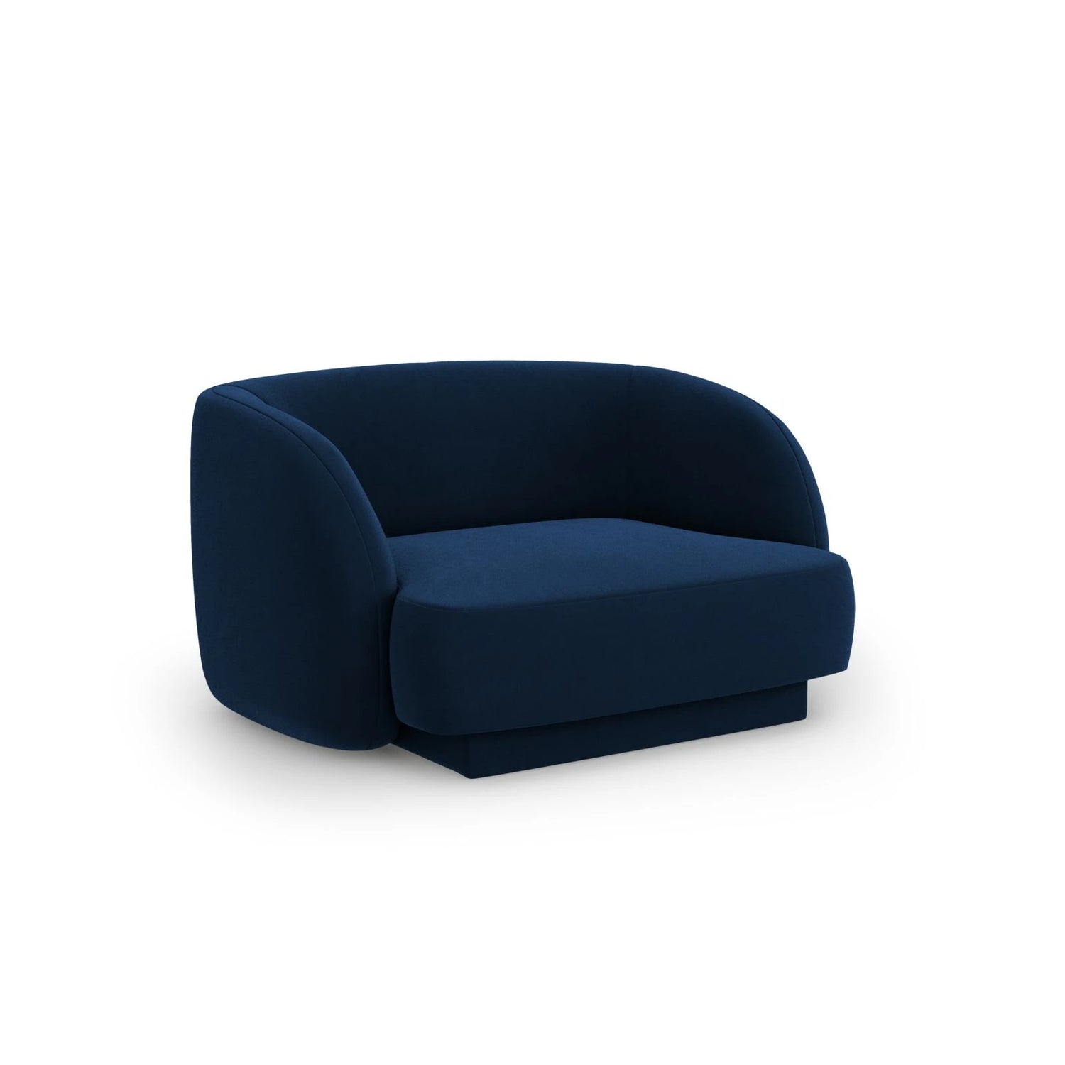 Miley Sessel mit Bezug in Samt (Blu86) in Königsblau, 103x90 cm – Bild 3