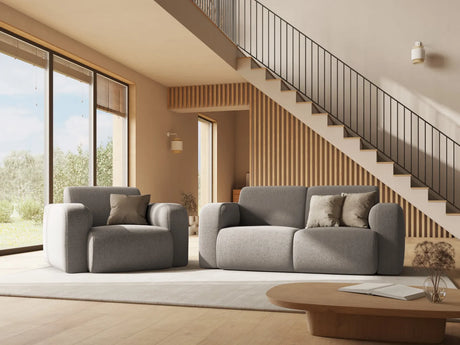 Molino 2-Sitzer Sofa mit Bezug aus Chenille (Haga06) in Hellgrau, 170x95 cm – Bild 2