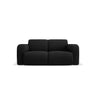 Molino 2-Sitzer Sofa mit Bezug aus Chenille (Reb1) in Schwarz, 170x95 cm – Bild 1