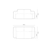 Molino 2-Sitzer Sofa mit Bezug aus Chenille (Reb7) in Rosa, 170x95 cm – Bild 2