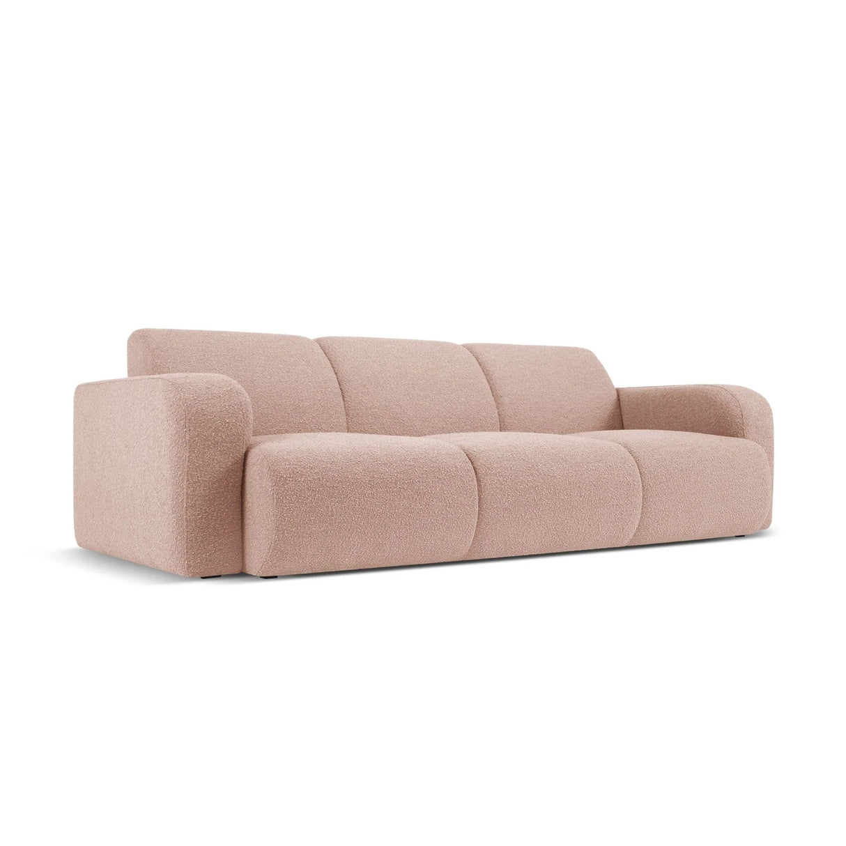 Molino 3-Sitzer Sofa mit Bezug aus Boucle (Bal2072) in Powder Pink, 235x95 cm – Bild 3