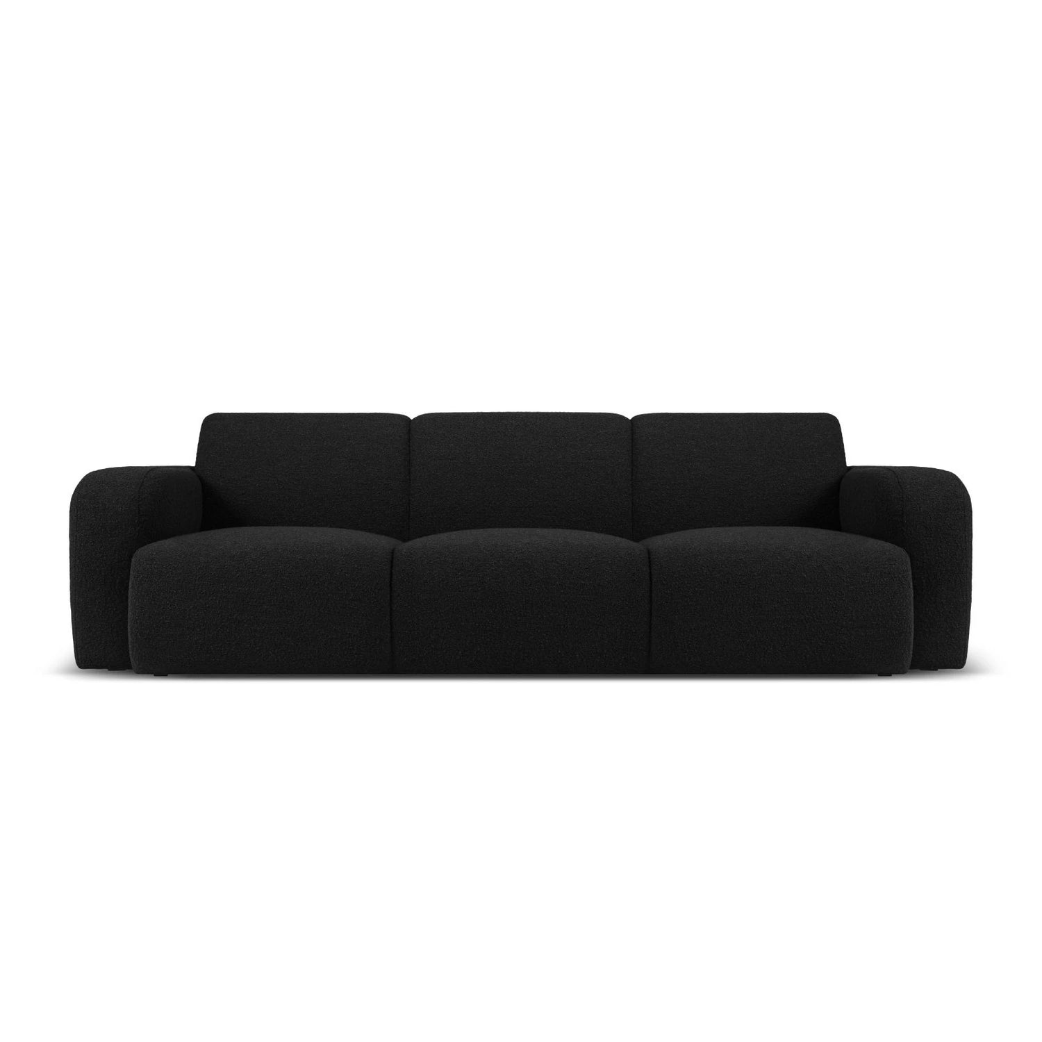 Molino 3-Sitzer Sofa mit Bezug aus Boucle (Bal2082) in Schwarz, 235x95 cm – Bild 1