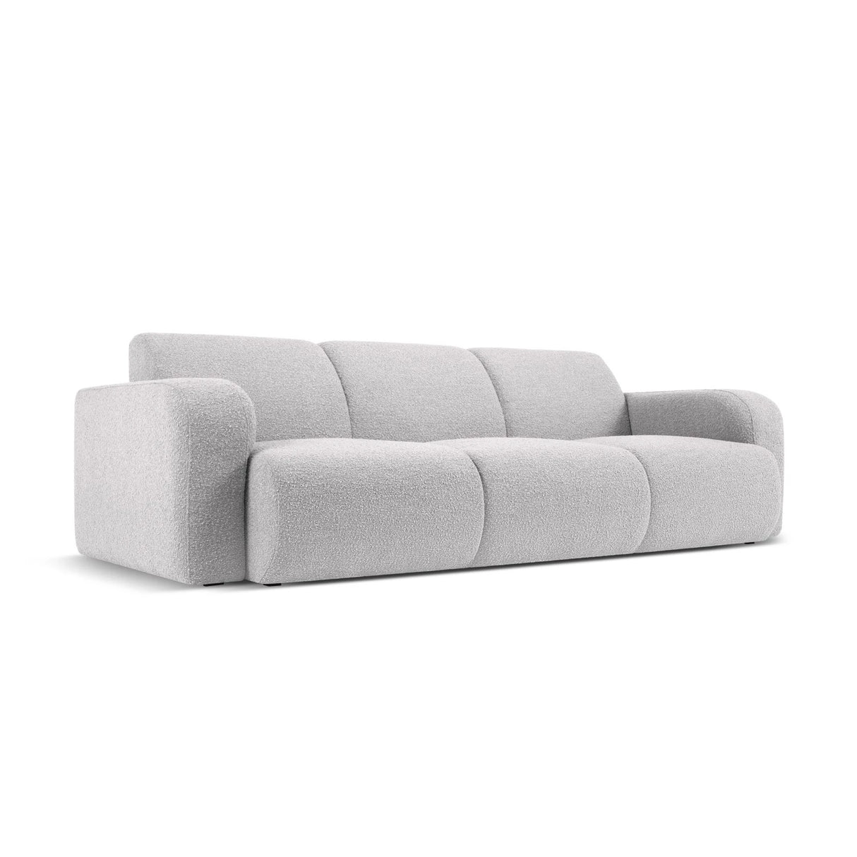 Molino 3-Sitzer Sofa mit Bezug aus Boucle (Bal2085) in Hellgrau, 235x95 cm – Bild 3