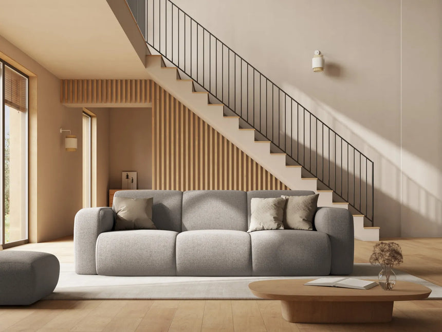 Molino 3-Sitzer Sofa mit Bezug aus Chenille (Haga06) in Hellgrau, 235x95 cm – Bild 2