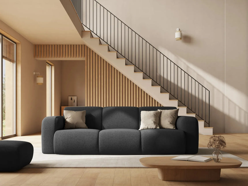Molino 3-Sitzer Sofa mit Bezug aus Chenille (Haga16) in Grau, 235x95 cm – Bild 2