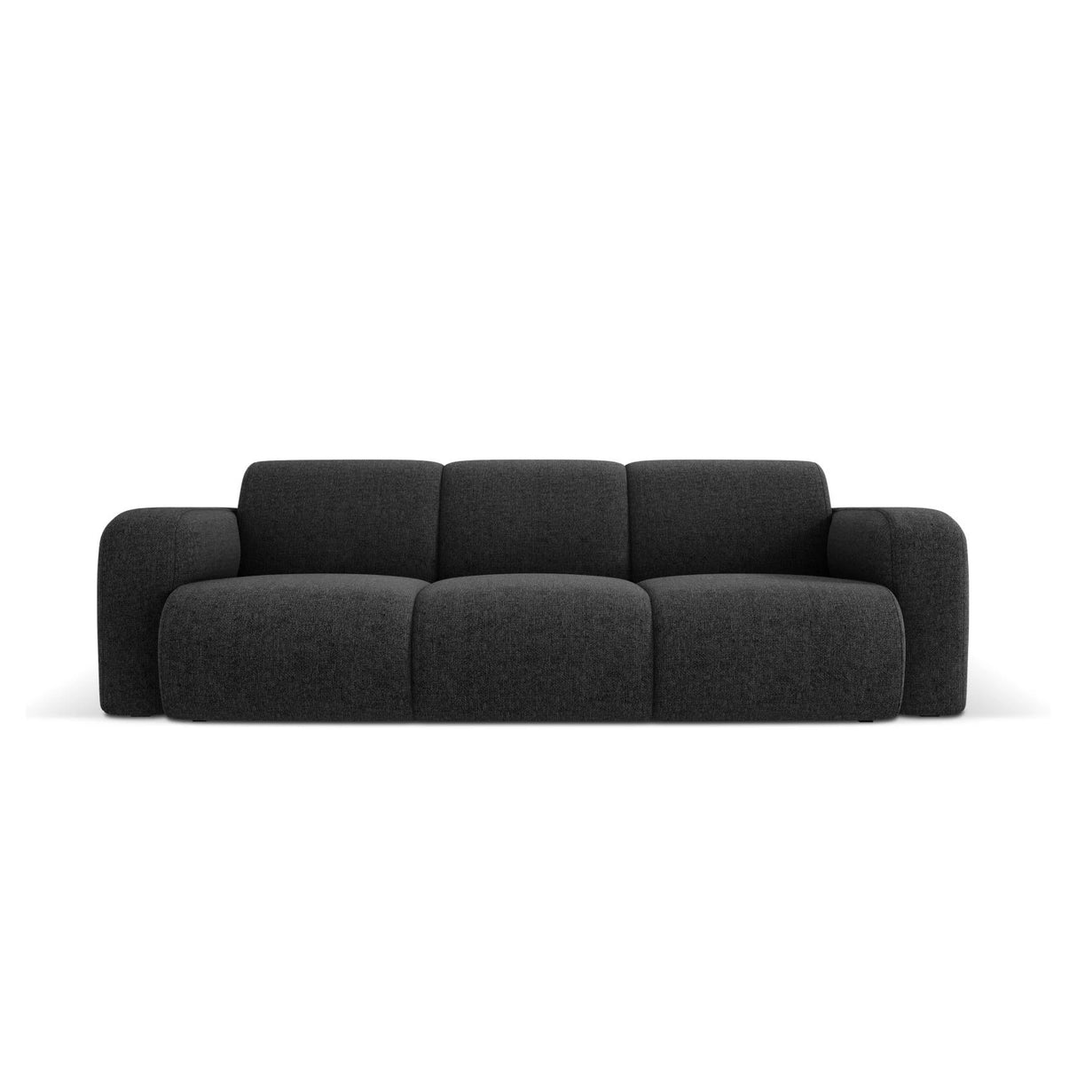 Molino 3-Sitzer Sofa mit Bezug aus Chenille (Haga19) in Schwarz, 235x95 cm – Bild 1