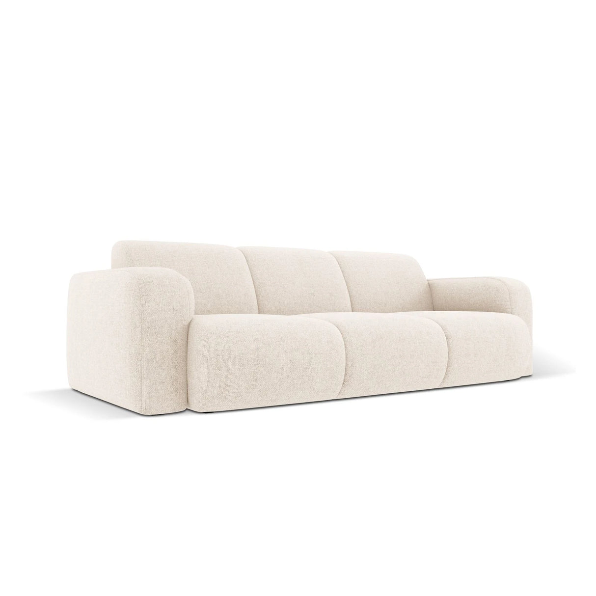 Molino 3-Sitzer Sofa mit Bezug aus Chenille (Haga23) in Leichtes Beige, 235x95 cm – Bild 4