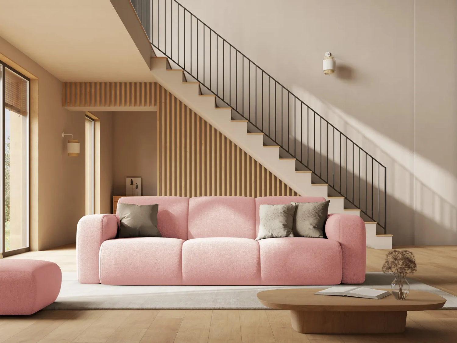 Molino 3-Sitzer Sofa mit Bezug aus Chenille (Haga44) in Terrakotta, 235x95 cm – Bild 2