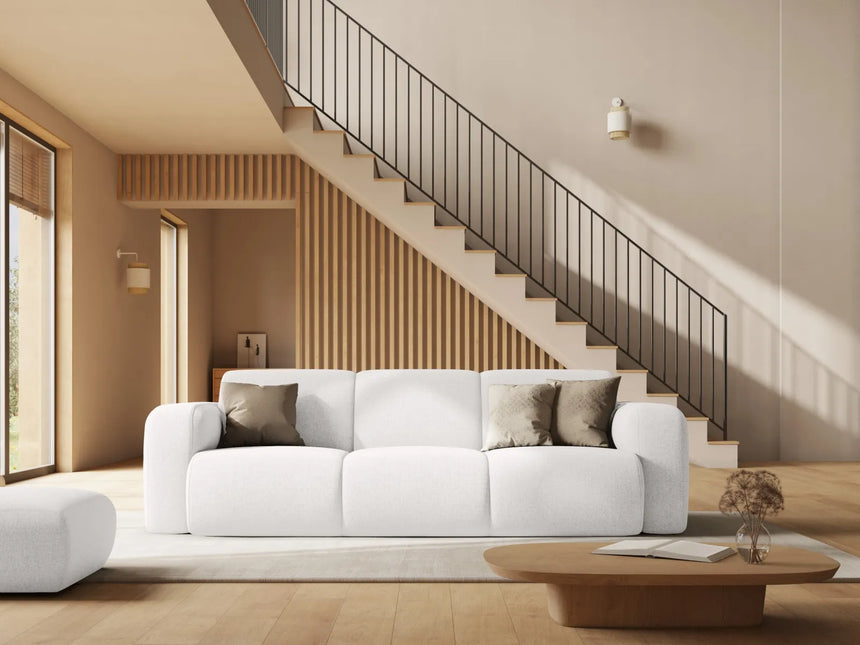 Molino 3-Sitzer Sofa mit Bezug aus Chenille oder Boucle, 235x95 cm - ZEN ZONE Furniture