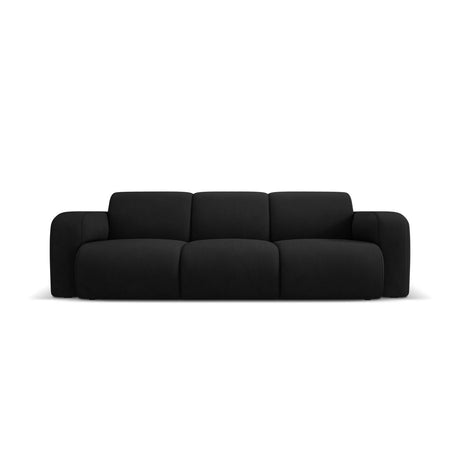 Molino 3-Sitzer Sofa mit Bezug aus Chenille (Reb1) in Schwarz, 235x95 cm – Bild 1