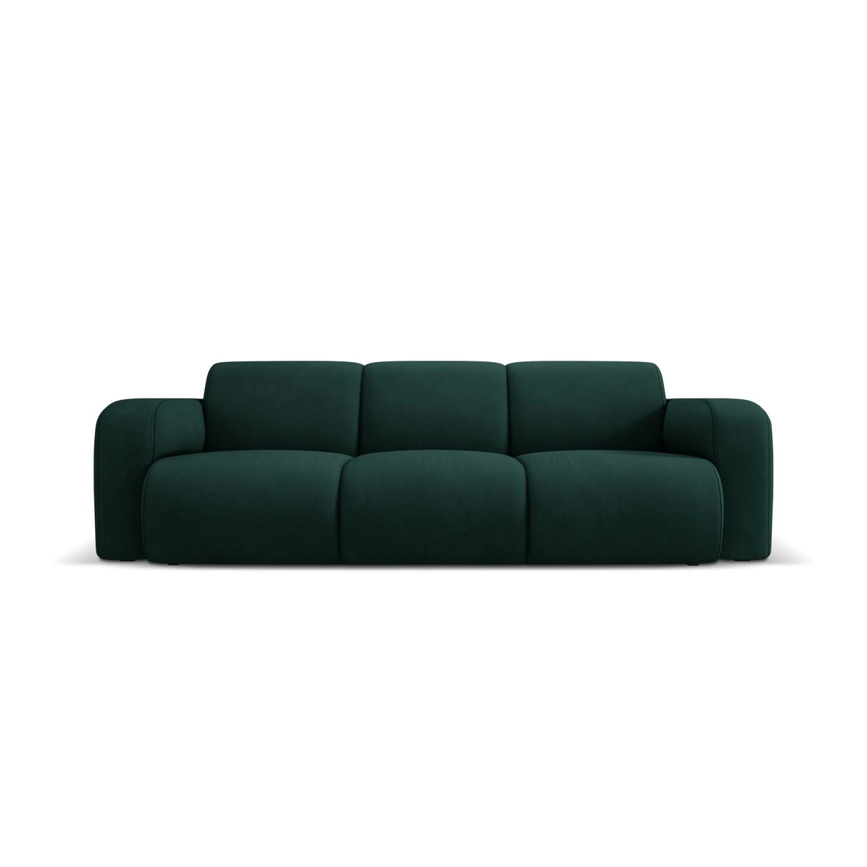 Molino 3-Sitzer Sofa mit Bezug aus Chenille (Reb16) in Flaschengrün, 235x95 cm – Bild 1