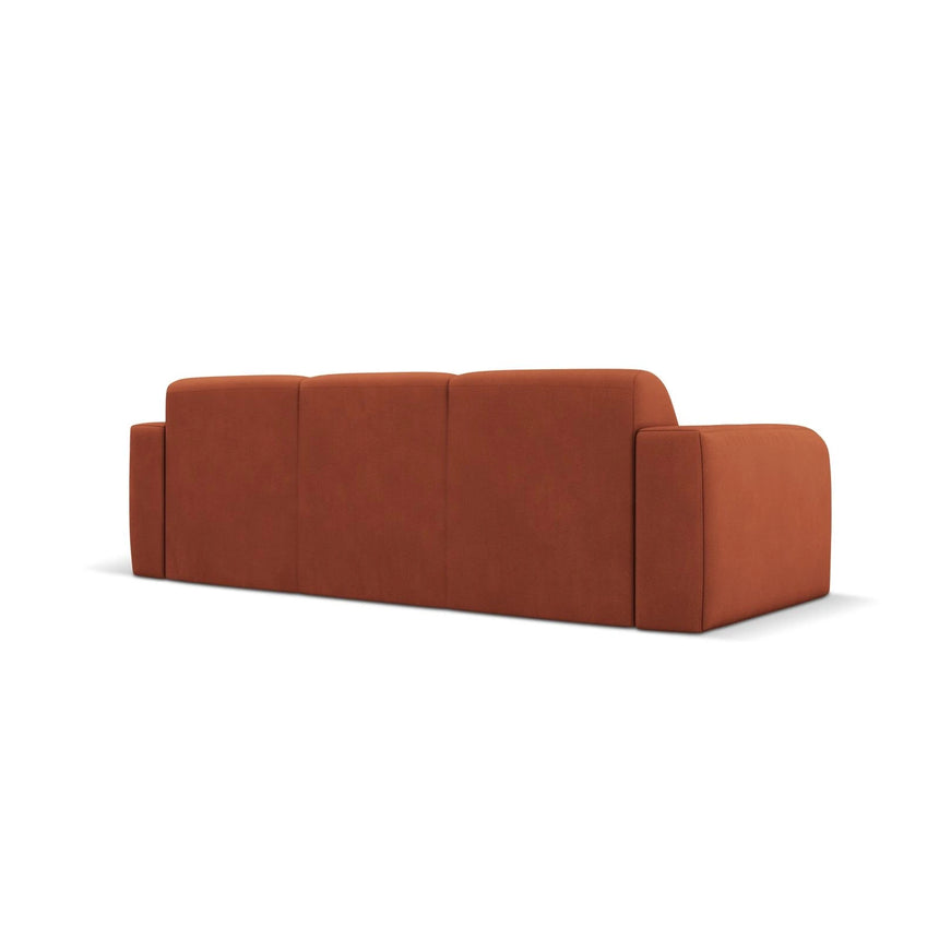 Molino 3-Sitzer Sofa mit Bezug aus Chenille (Reb20) in Orange, 235x95 cm – Bild 4