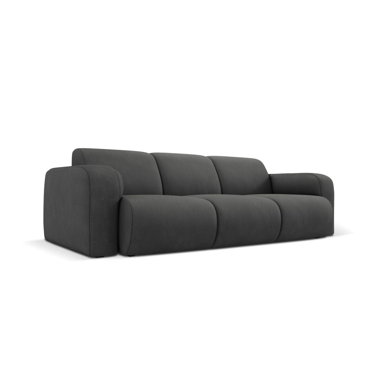 Molino 3-Sitzer Sofa mit Bezug aus Chenille (Reb3) in Dunkelgrau, 235x95 cm – Bild 3