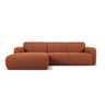 Molino 4-Sitzer Ecksofa Links, mit Bezug aus Boucle (Bal2078) in Braun, 250x170 cm – Bild 1