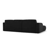 Molino 4-Sitzer Ecksofa Links, mit Bezug aus Boucle (Bal2082) in Schwarz, 250x170 cm – Bild 4