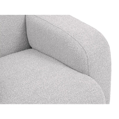 Molino 4-Sitzer Ecksofa Links, mit Bezug aus Boucle (Bal2085) in Hellgrau, 250x170 cm – Bild 7