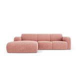 Molino 4-Sitzer Ecksofa Links, mit Bezug aus Chenille (Hag52) in Rosa, 250x170 cm – Bild 1