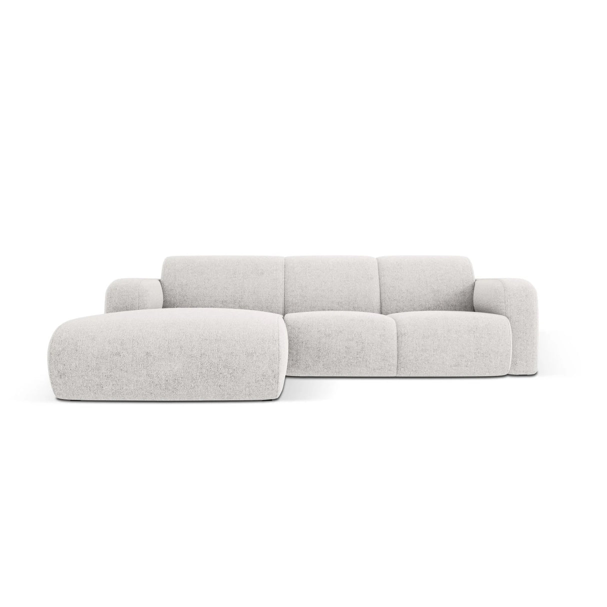 Molino 4-Sitzer Ecksofa Links, mit Bezug aus Chenille (Haga06) in Hellgrau, 250x170 cm – Bild 1