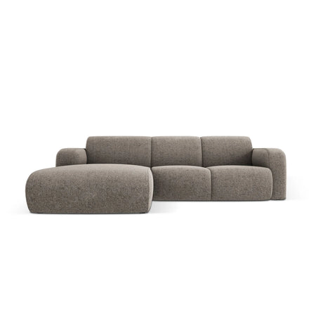 Molino 4-Sitzer Ecksofa Links, mit Bezug aus Chenille (Haga16) in Grau, 250x170 cm – Bild 1