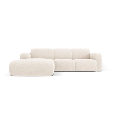 Molino 4-Sitzer Ecksofa Links, mit Bezug aus Chenille (Haga23) in Leichtes Beige, 250x170 cm – Bild 1