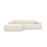 Molino 4-Sitzer Ecksofa Links, mit Bezug aus Chenille (Haga23) in Leichtes Beige, 250x170 cm – Bild 1