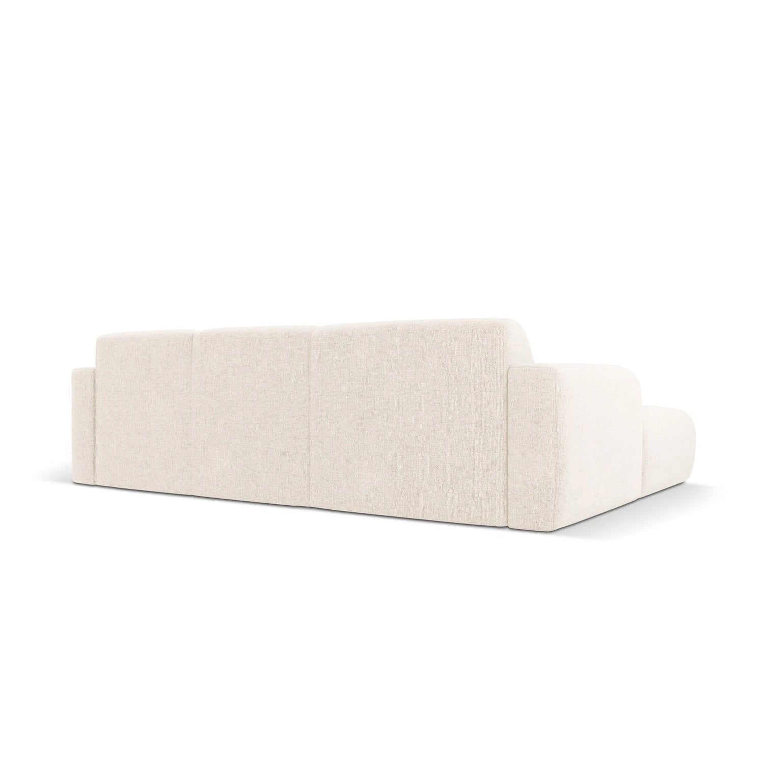 Molino 4-Sitzer Ecksofa Links, mit Bezug aus Chenille (Haga23) in Leichtes Beige, 250x170 cm – Bild 5