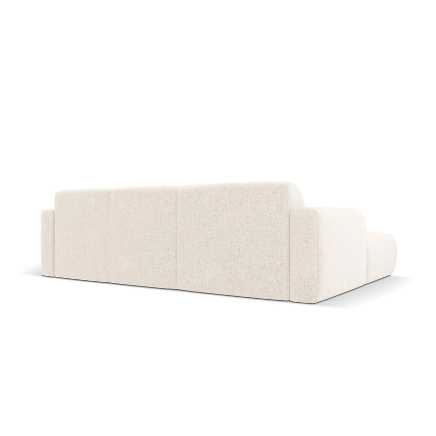 Molino 4-Sitzer Ecksofa Links, mit Bezug aus Chenille (Haga23) in Leichtes Beige, 250x170 cm – Bild 5