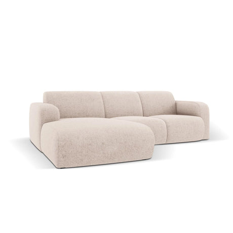 Molino 4-Sitzer Ecksofa Links, mit Bezug aus Chenille (Haga30) in Beige, 250x170 cm – Bild 4