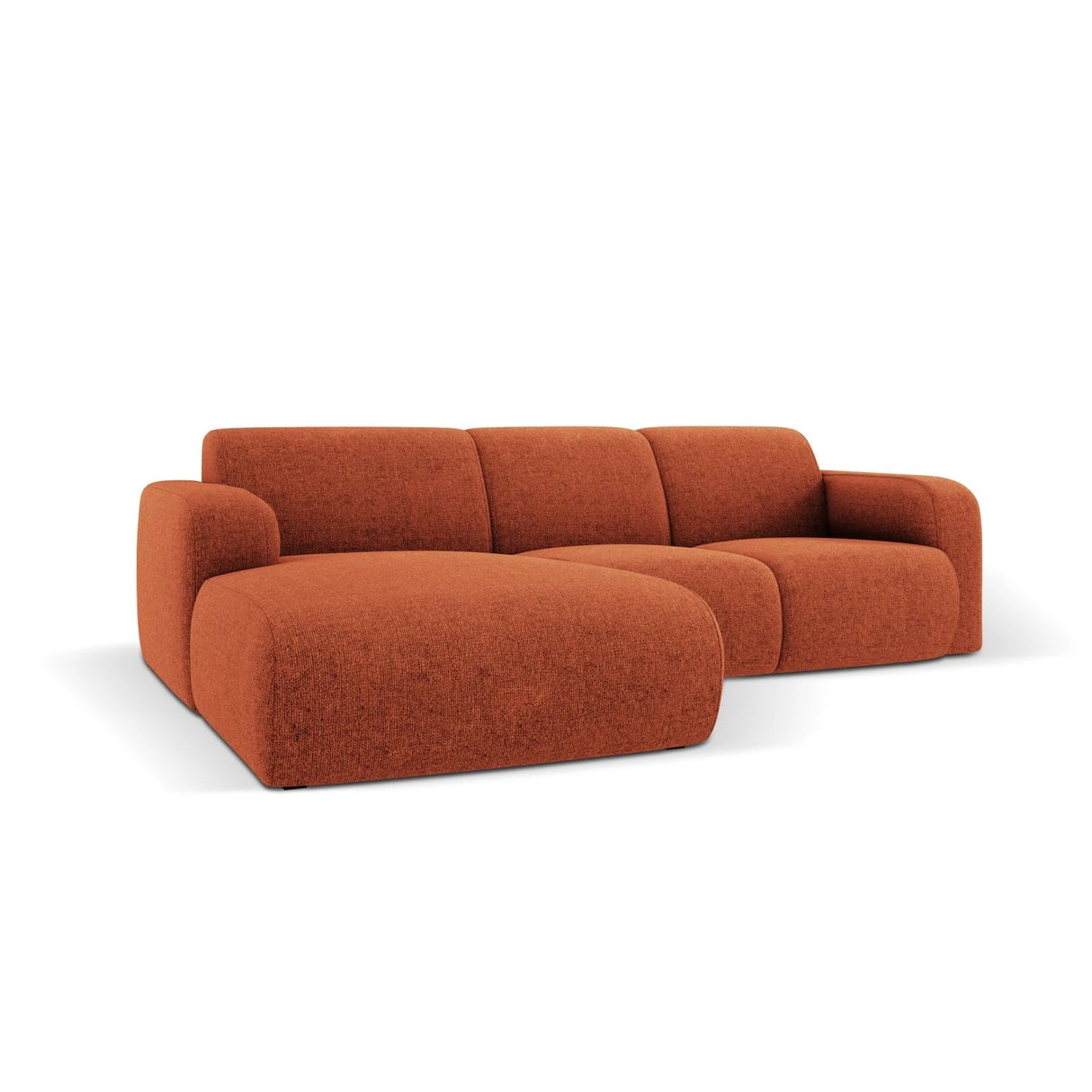 Molino 4-Sitzer Ecksofa Links, mit Bezug aus Chenille (Haga44) in Terrakotta, 250x170 cm – Bild 4
