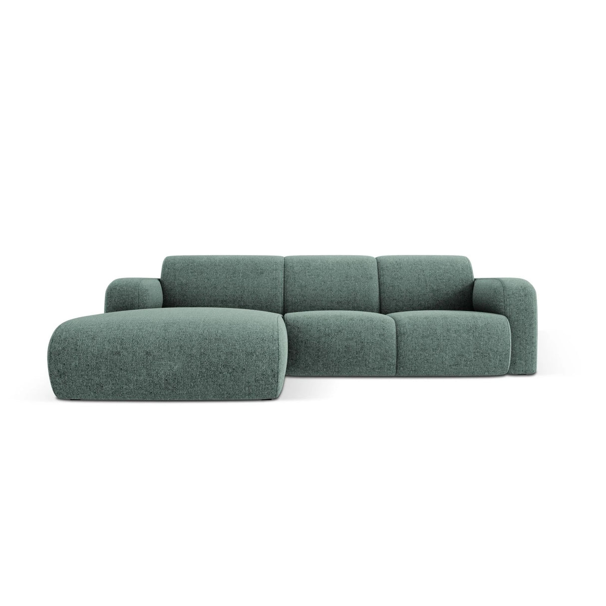 Molino 4-Sitzer Ecksofa Links, mit Bezug aus Chenille (Haga78) in Petrol, 250x170 cm – Bild 1