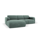 Molino 4-Sitzer Ecksofa Links, mit Bezug aus Chenille (Haga78) in Petrol, 250x170 cm – Bild 4